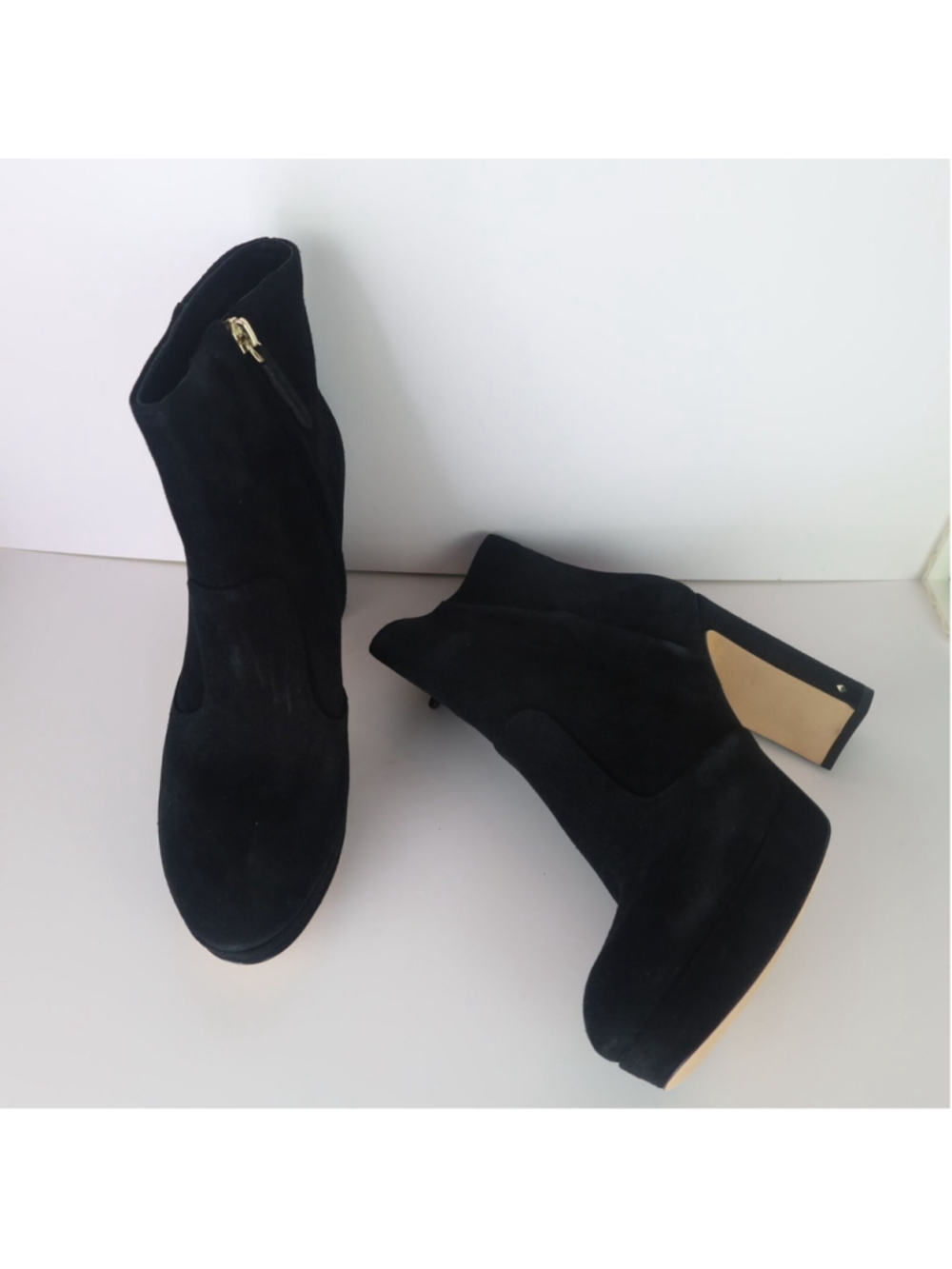 Kate Spade NY Barrett Suede Heel Boots Black 10 - Picture 10 of 16